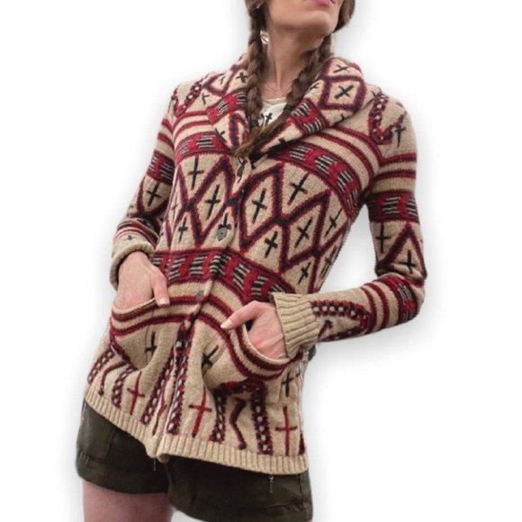 Ralph Lauren Sweaters - Ralph Lauren Tribal Aztec Cardigan Sweater Vintage